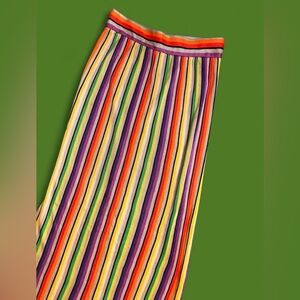 Vintage 1970’s vibrant and super colorful striped maxi skirt.